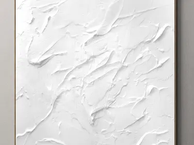 Plaster two square photo frames 56 Low-poly 3D model