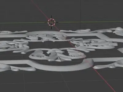 Decorative floral baroque  CNC 3D print model