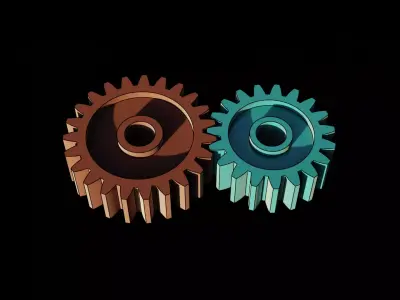 Animated Gears 1 3D model