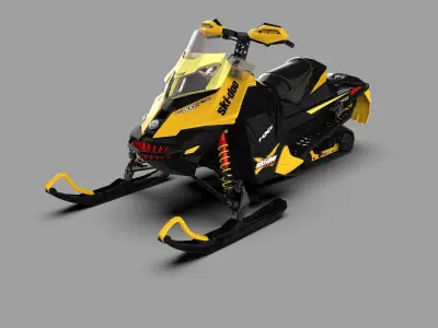 Ski-Doo 800R Snowmobile 3D model