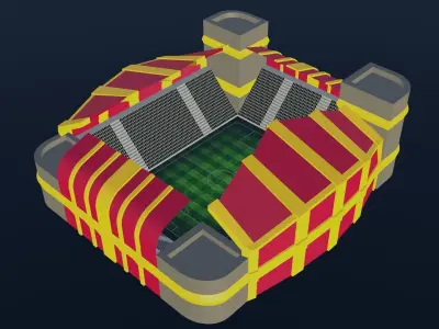 Football Stadium - Galatasaray Low-poly 3D model