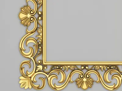 Classic Frame Mirror 006 3D model