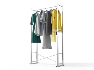 Clothes Set on a Hanger 3D model