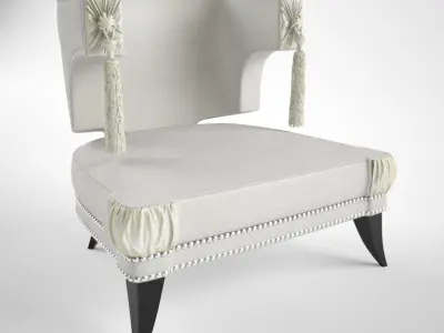 Taylor Llorente STYLISED NEOCLASSICAL HIGH BACK ARMCHAIR 3D model
