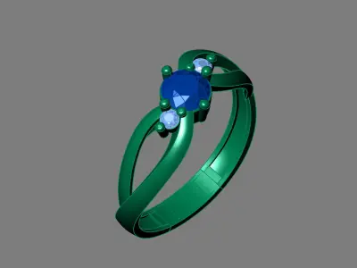 Rings for Women Womens Rings Stone Ring Ready STL 3DM Models  3D print model get