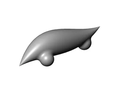 Miniature vehicle automotive speed sculpture N001 3D print model