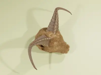 Display Horns Statue 3D model