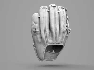 Game Ready Leather Baseball Glove Low-poly 3D model