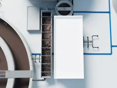 Water Treatment Plant CEPT Low-poly 3D model