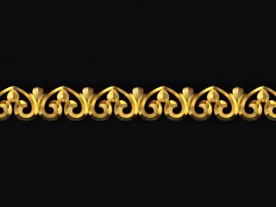 Central decor ornament for furniture 3D model 42