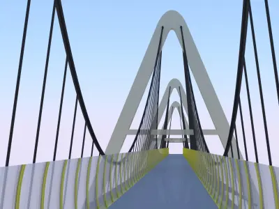 Pedestrian bridge 3 3D model