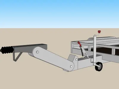 Remorque porte-vehicle 3D model