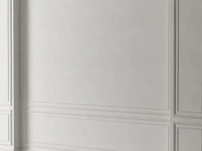 Classic 3D Wall Panel with Ornament Design for Interior Decor 6 3D model