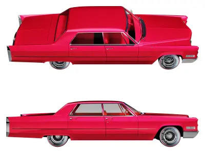 Cadillac sedan de ville 1966 3D model