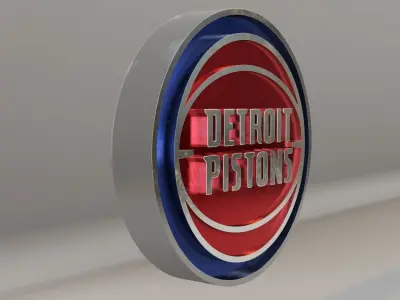 NBA Detroit Pistons Logo 3D model