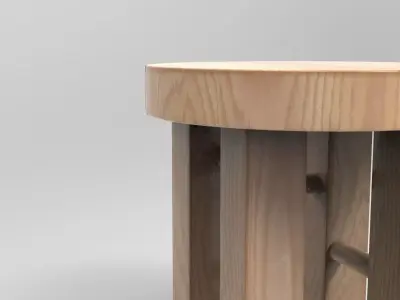 Jujo Stool Low-poly 3D model