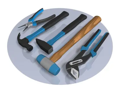 Tools instruments set 3D model