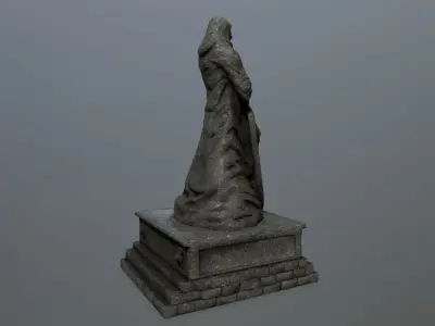 statue 3 lord of rings Low-poly 3D model