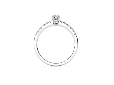 ZDR026 diamond engagement ring gold 3D print model