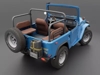 Toyota FJ40 Land Cruiser - Complete Model 3D model