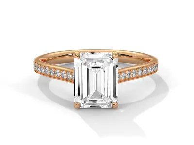 solitaire ring with detail images and 360 render videos 76 3D print model