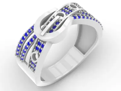 Jewelry Diamond Ring Model RG27 Free 3D print model