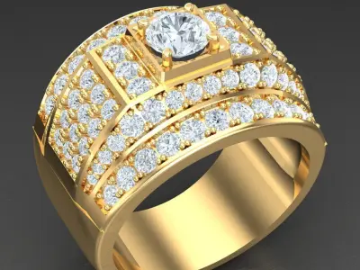Luxury Men Rings Designs 6MR044 3D print model