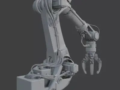 Industrial Robotic Arm 3D Model 3D model