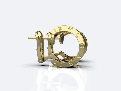  Earrings Bvlgari B  3D print model