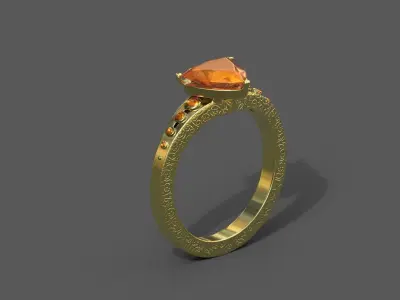 High-Quality 3D Ring Model Pack 4 Low-poly 3D model