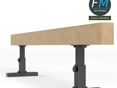 Mini balance beam 3D model