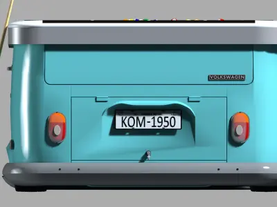 Snooker table - Volkswagen kombi 3D model