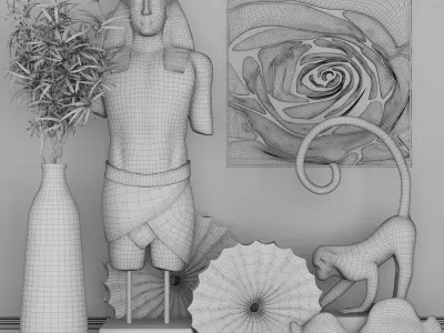 Collection of sculptures Egypt 3D model