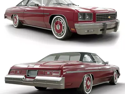 Chevrolet impala 1976 Low-poly 3D model