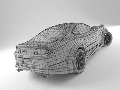 Supra toyota Low-poly 3D model
