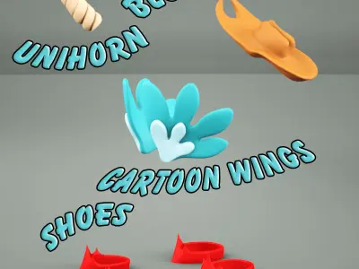 Customizable Rigged Pony 3D Model for Poser and Daz 3D model