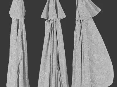 Umbrella folded IKEA HOGON set 1 3D model