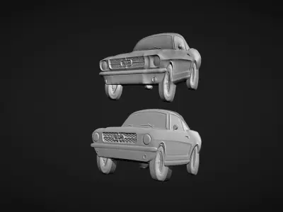 Mustang Bas Relief 3D print model