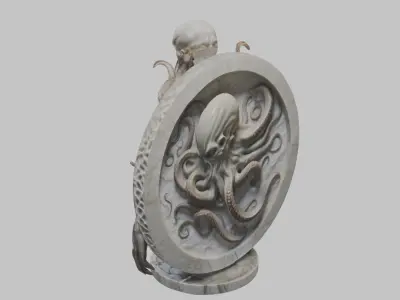 Cthulhu Scuplture Old Ones Decoration Lovecraft Low-poly 3D model