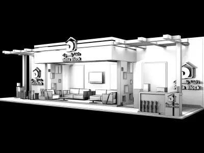 Booth Exhibition Stand a387c 3D model
