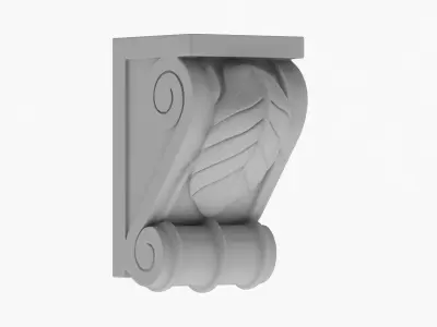 Scroll Corbel 08 - 3D Printable 3D model