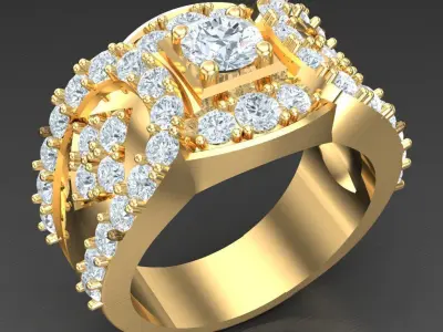 Luxury Men Rings Designs 6MR048 3D print model
