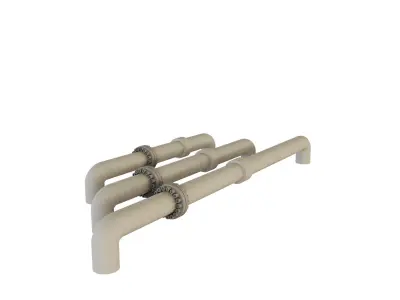PBR Industrial Gas Pipes m5 3D model