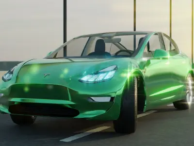 Tesla Model Y electric car 3D model