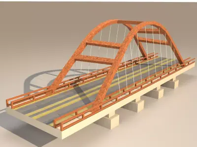 bridge Low-poly 3D model