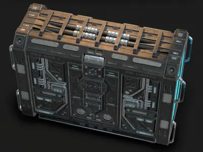 Sci Fi Generator Low Poly Low-poly 3D model