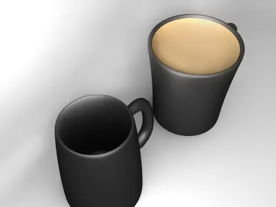 Simple Mugs Free Free low-poly 3D model