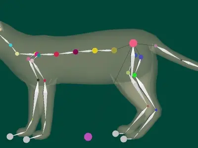 Ginger Cat Low-poly 3D model