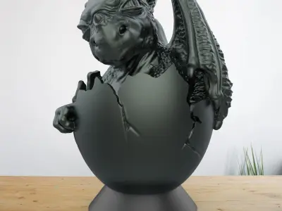 Newborn dragon 3D print model