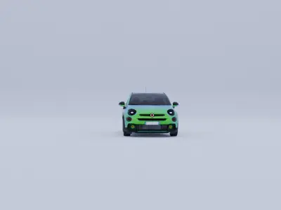 Fiat 500x Sport del 2020 Low-poly 3D model